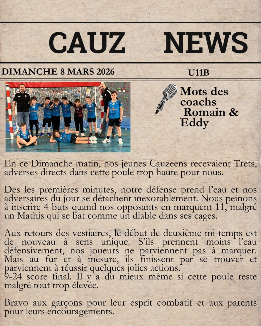 Le mot des Coachs- 7/8 mars