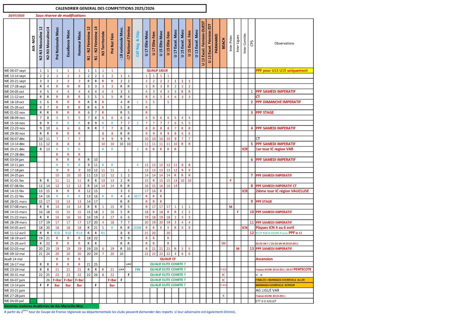 Calendrier Sportif 2025_2026 Calendrier Sportif 2025_2026